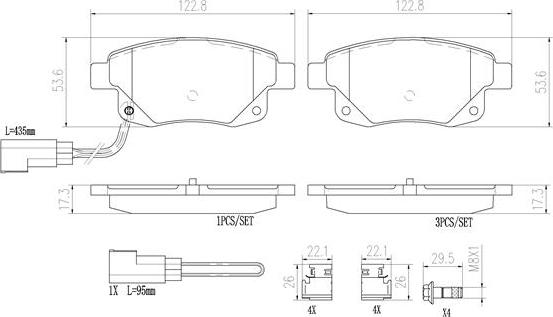 Brembo P24066N - Jarrupala, levyjarru inparts.fi