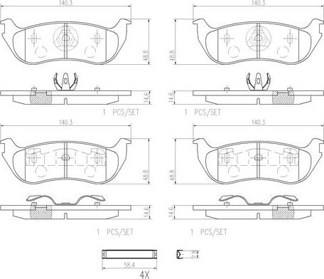 Brembo P24068N - Jarrupala, levyjarru inparts.fi