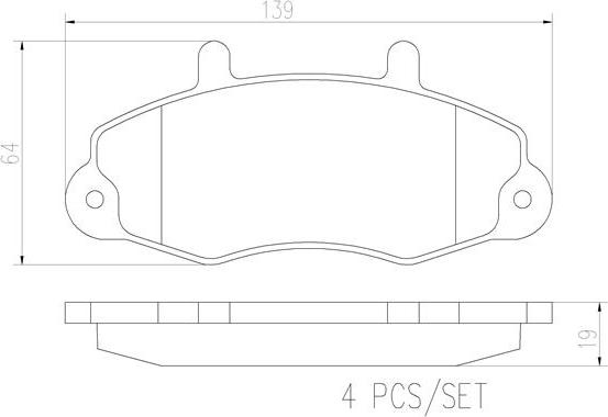 Brembo P24032N - Jarrupala, levyjarru inparts.fi