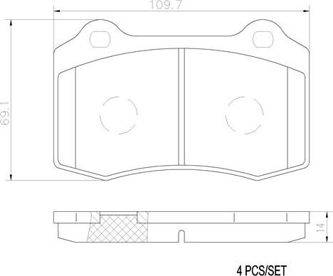 Brembo P24073N - Jarrupala, levyjarru inparts.fi