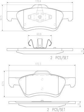 Brembo P24159N - Jarrupala, levyjarru inparts.fi