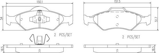 Brembo P24156N - Jarrupala, levyjarru inparts.fi