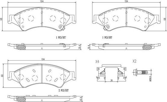 Brembo P24153N - Jarrupala, levyjarru inparts.fi