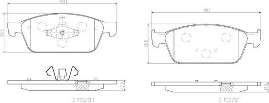 Brembo P24157N - Jarrupala, levyjarru inparts.fi