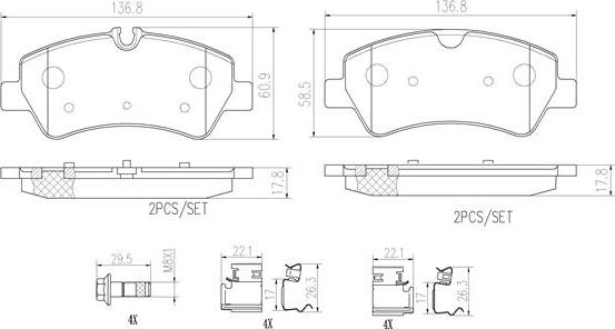 Brembo P24160N - Jarrupala, levyjarru inparts.fi