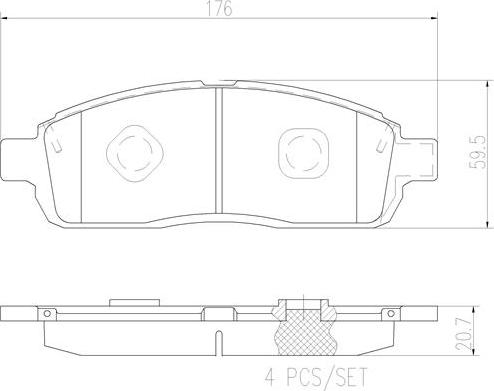 Brembo P24167N - Jarrupala, levyjarru inparts.fi