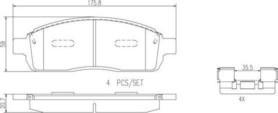 Brembo P24112N - Jarrupala, levyjarru inparts.fi