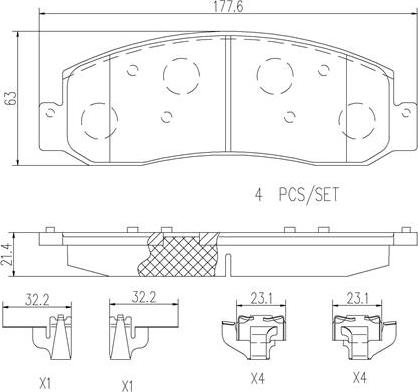 Brembo P24130N - Jarrupala, levyjarru inparts.fi