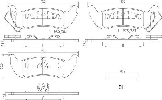 Brembo P24137N - Jarrupala, levyjarru inparts.fi