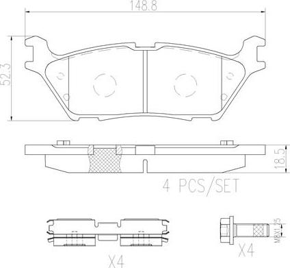 Brembo P24200N - Jarrupala, levyjarru inparts.fi