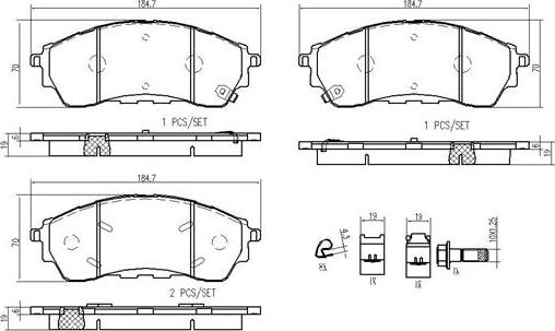 Brembo P24207N - Jarrupala, levyjarru inparts.fi