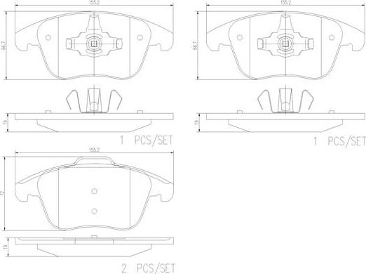 Brembo P24211N - Jarrupala, levyjarru inparts.fi