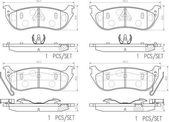 Brembo P24233N - Jarrupala, levyjarru inparts.fi