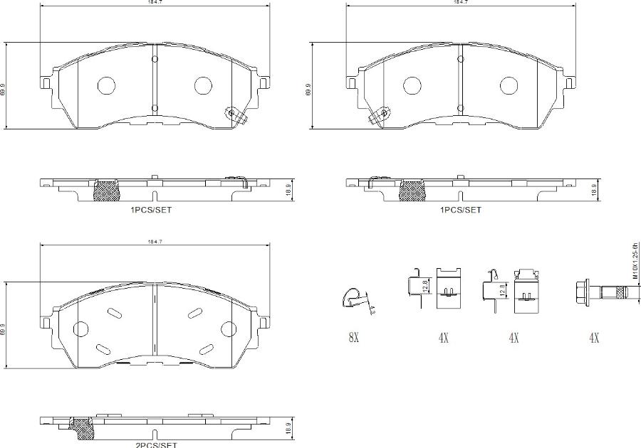 Brembo P24225N - Jarrupala, levyjarru inparts.fi