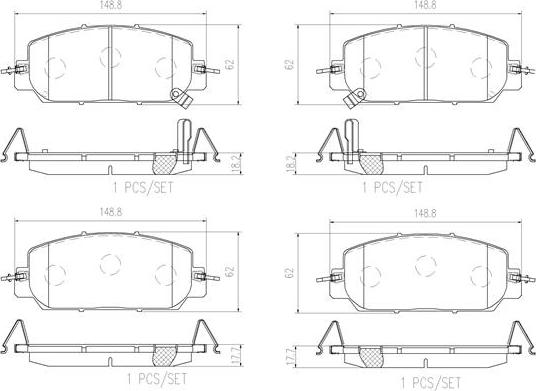 Brembo P28098N - Jarrupala, levyjarru inparts.fi