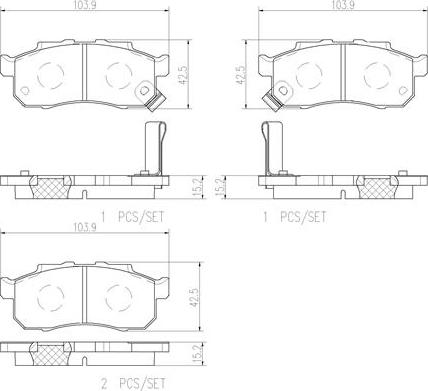 Brembo P28092N - Jarrupala, levyjarru inparts.fi