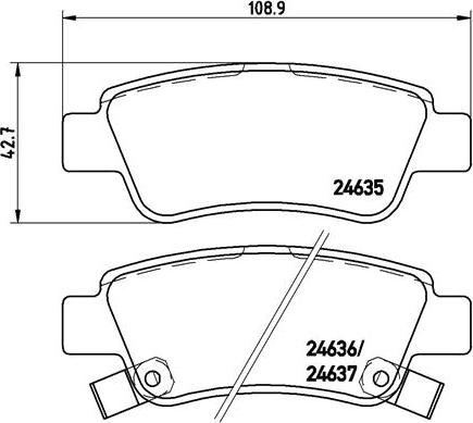 Brembo P28046N - Jarrupala, levyjarru inparts.fi