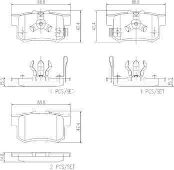 Brembo P28061N - Jarrupala, levyjarru inparts.fi