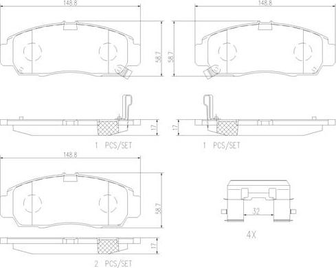 Brembo P28034N - Jarrupala, levyjarru inparts.fi