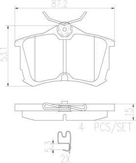 Brembo P28030N - Jarrupala, levyjarru inparts.fi