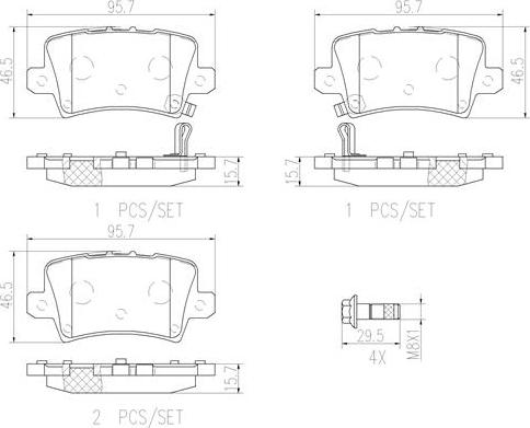 Brembo P28038N - Jarrupala, levyjarru inparts.fi