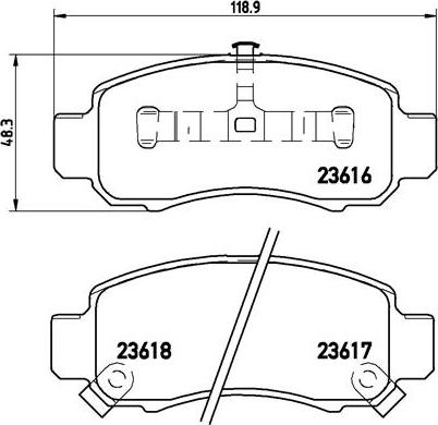 Brembo P28033N - Jarrupala, levyjarru inparts.fi