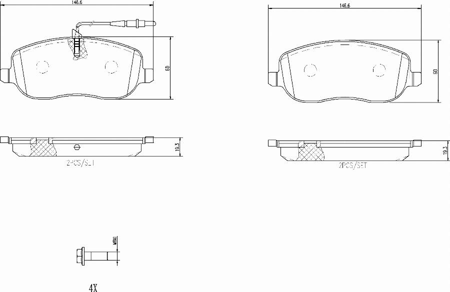 Brembo P23090N - Jarrupala, levyjarru inparts.fi