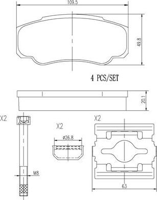 Brembo P23093N - Jarrupala, levyjarru inparts.fi