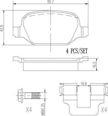 Brembo P23065N - Jarrupala, levyjarru inparts.fi