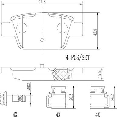 Brembo P23080N - Jarrupala, levyjarru inparts.fi