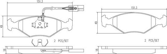 Brembo P23039N - Jarrupala, levyjarru inparts.fi