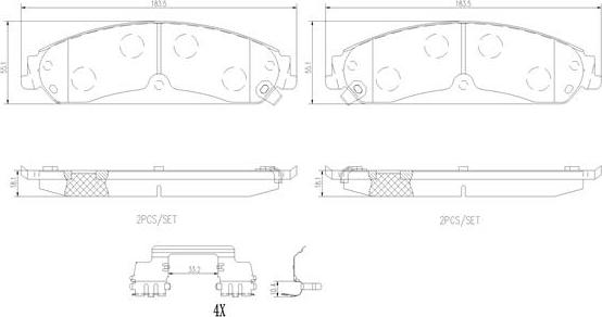 Brembo P23149N - Jarrupala, levyjarru inparts.fi