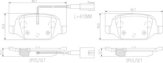 Brembo P23146N - Jarrupala, levyjarru inparts.fi