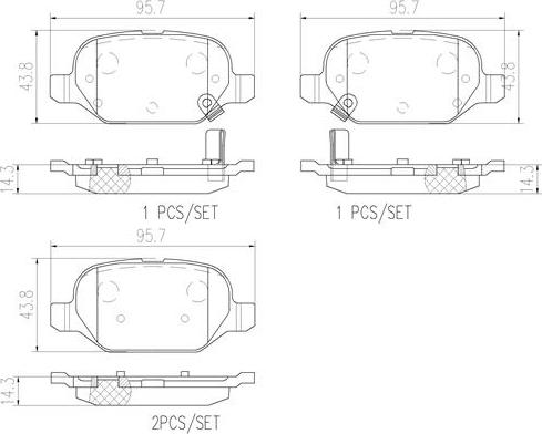 Brembo P23151N - Jarrupala, levyjarru inparts.fi