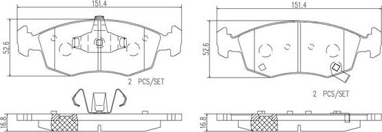 Brembo P23168N - Jarrupala, levyjarru inparts.fi