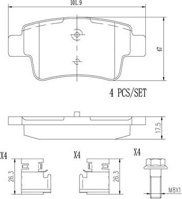 Brembo P23104N - Jarrupala, levyjarru inparts.fi