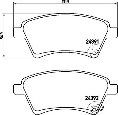 Brembo P 23 105 - Jarrupala, levyjarru inparts.fi