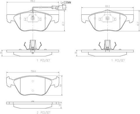 Brembo P23112N - Jarrupala, levyjarru inparts.fi