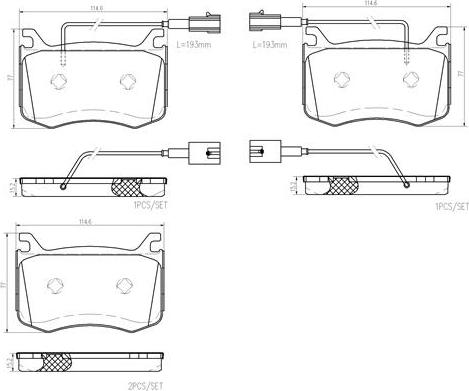 Brembo P23183N - Jarrupala, levyjarru inparts.fi