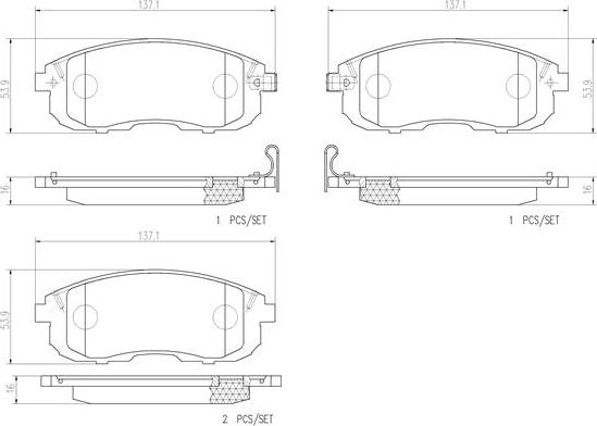 Brembo P23126N - Jarrupala, levyjarru inparts.fi