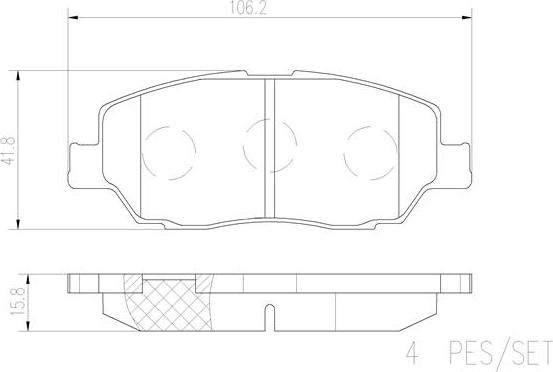 Brembo P79035N - Jarrupala, levyjarru inparts.fi