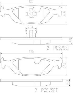 Brembo P71003N - Jarrupala, levyjarru inparts.fi