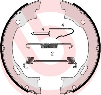 Brembo S 50 515 - Jarrukenkäsarja, seisontajarru inparts.fi