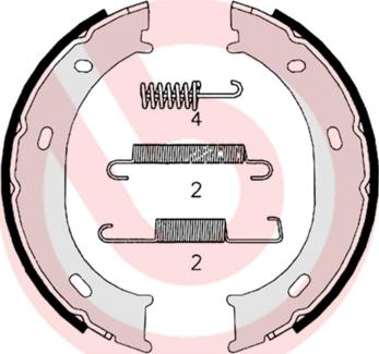 Brembo S 50 510 - Jarrukenkäsarja, seisontajarru inparts.fi