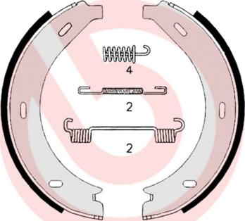 Brembo S 50 517 - Jarrukenkäsarja, seisontajarru inparts.fi