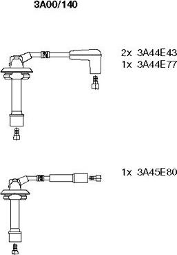 Bremi 3A00/140 - Sytytysjohtosarja inparts.fi