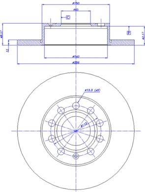 Skoda 1KD 615 601 B - Jarrulevy inparts.fi