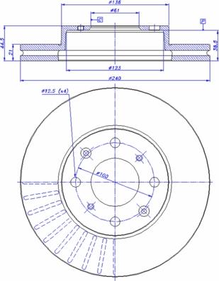 Trucktec Automotive 10.35.022 - Jarrulevy inparts.fi