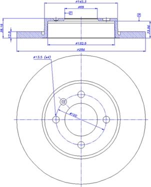 Magneti Marelli MBD0225 - Jarrulevy inparts.fi