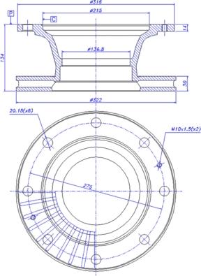 Borg & Beck BBD32597 - Jarrulevy inparts.fi